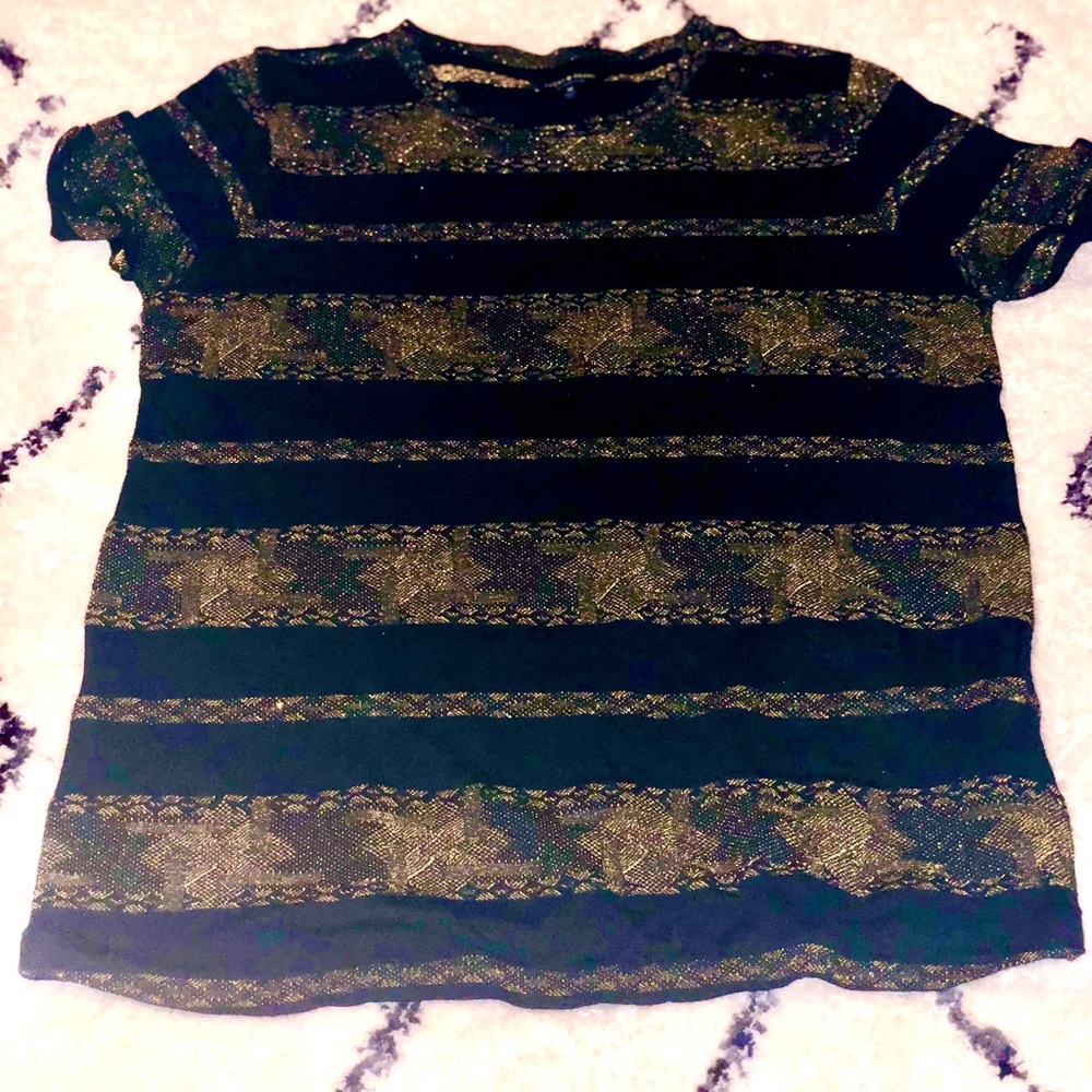 Gold and black Lucky Brand top